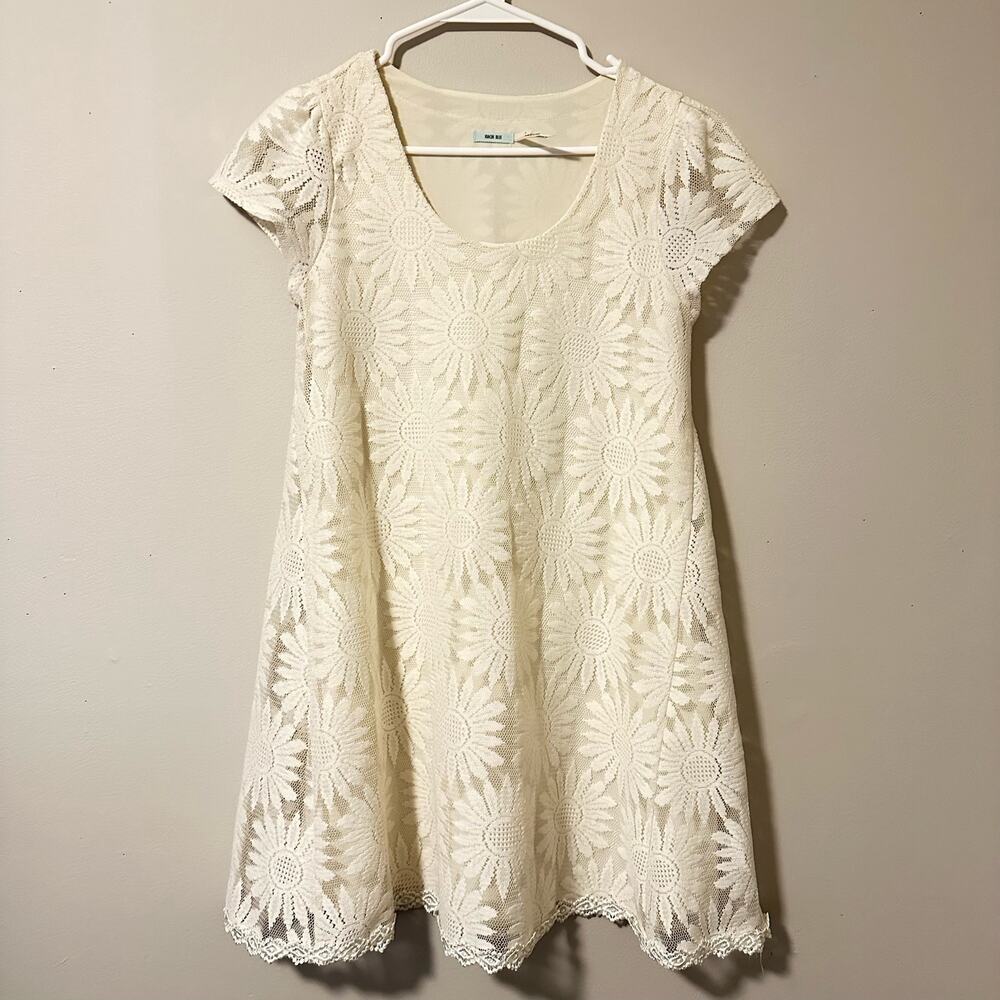 Urban Outfitters Kimchi Blue sunflower lace swing dress fairycore S